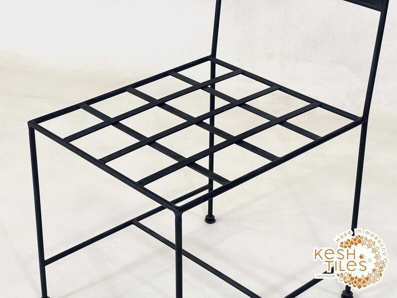 Asulas - Handmade Wrought Iron Chair Set, Indoor Outdoor Seating with Cushions