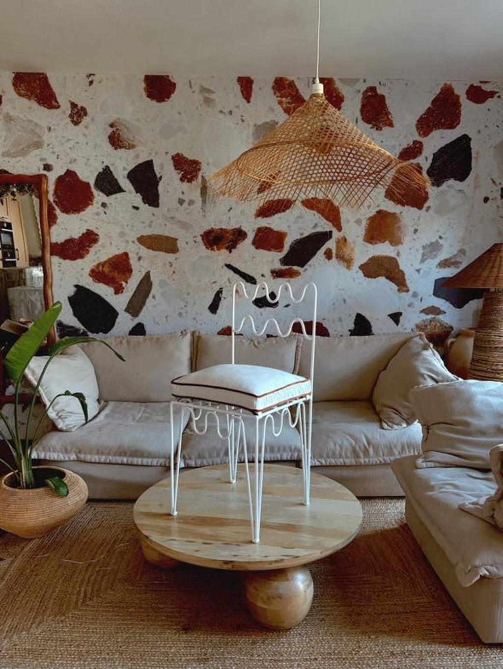 Najd - White Wrought Iron Chair Set, Handmade Moroccan Indoor Outdoor Seating