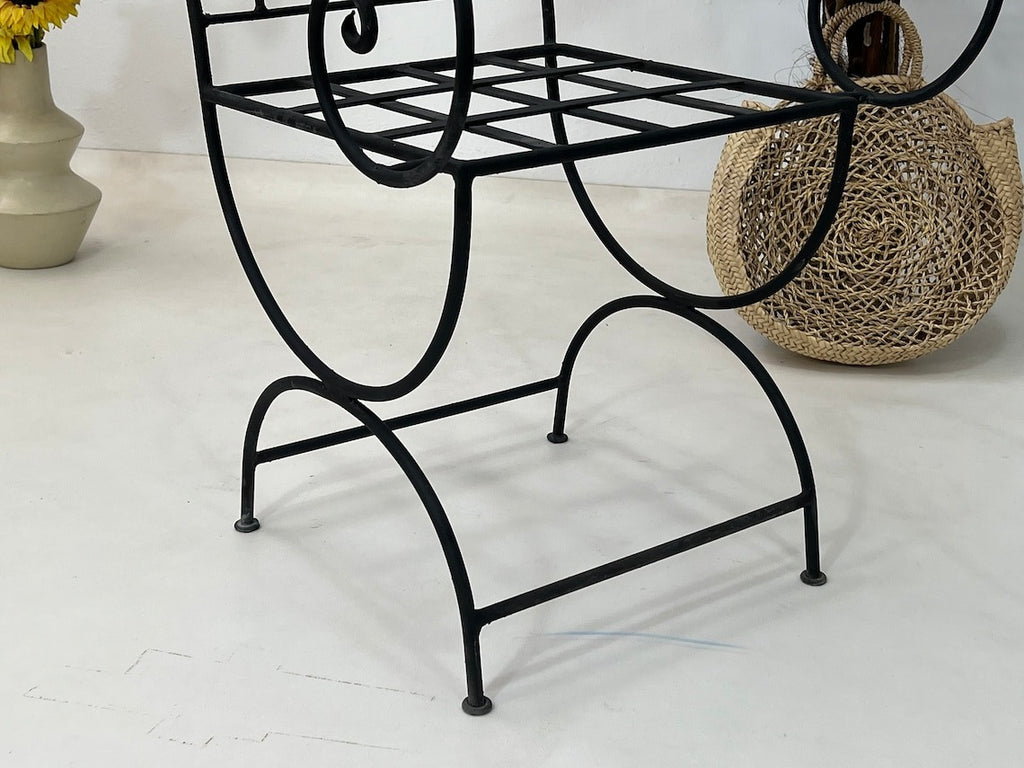 Bahr - Moroccan Wrought Iron Chairs, Black Handmade Bistro Seating