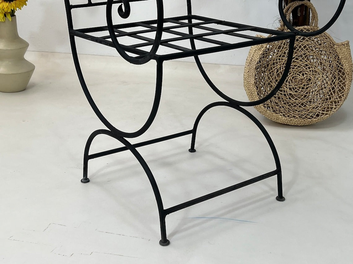 Bahr - Moroccan Wrought Iron Chairs, Black Handmade Bistro Seating