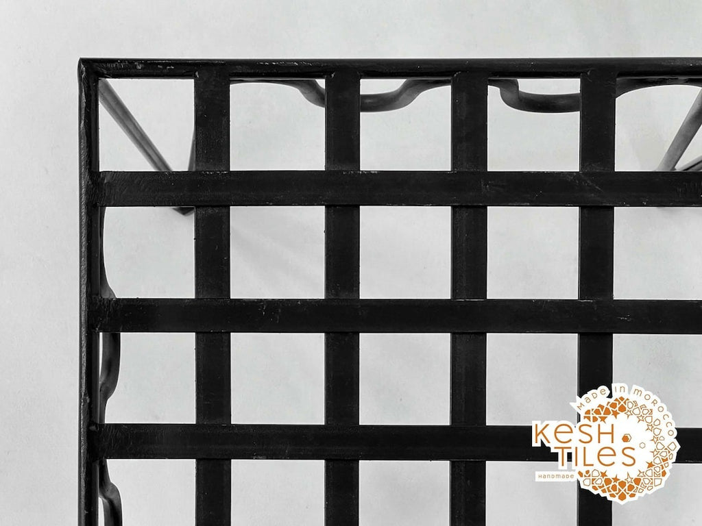 Aderfi - Wave Wrought Iron Chairs Set, Handmade Moroccan Seating with Cushions