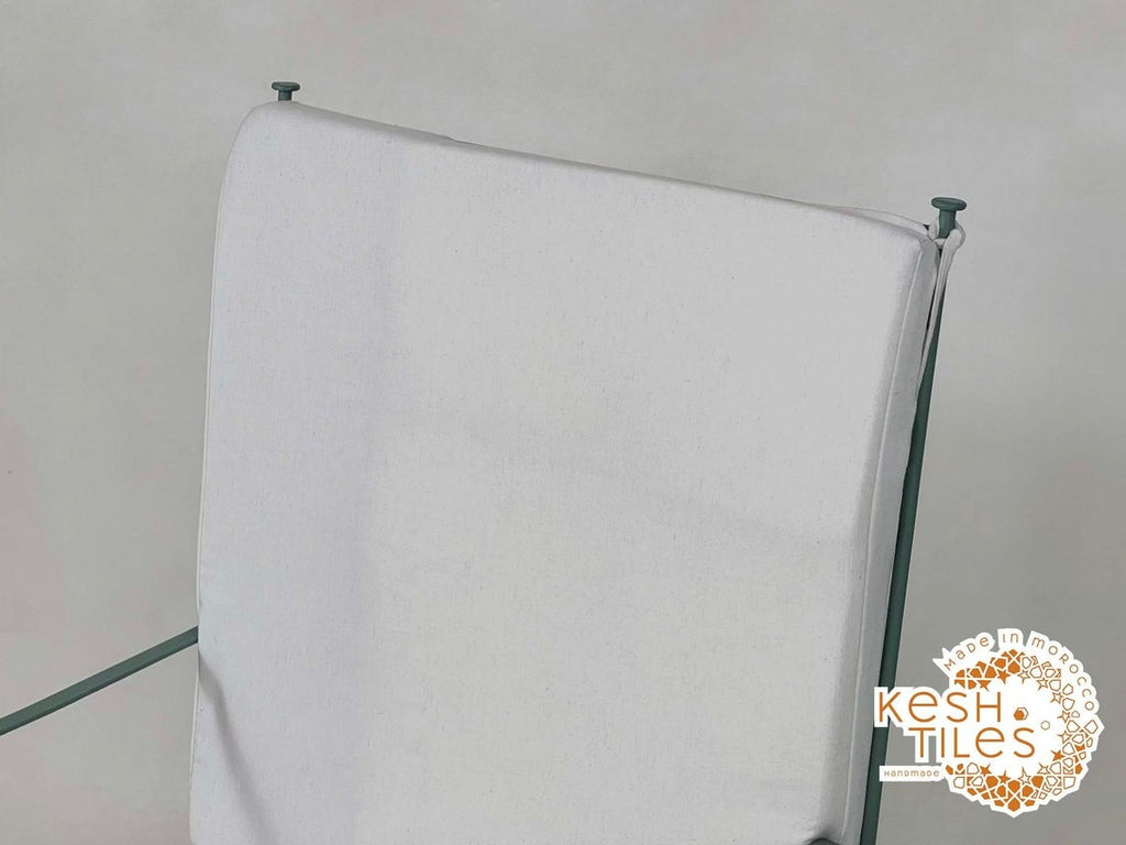 Shadi - Green Wrought Iron Lounge Chair, Handmade Moroccan Provence Style