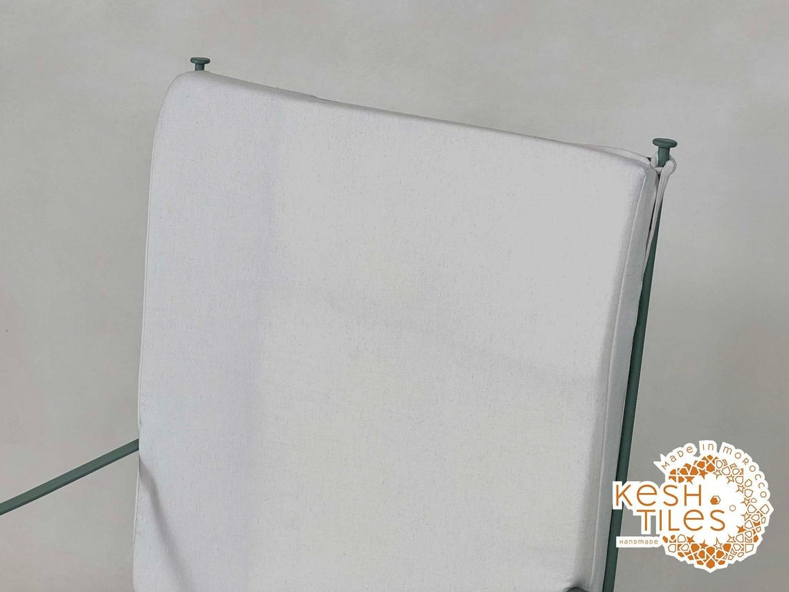 Shadi - Green Wrought Iron Lounge Chair, Handmade Moroccan Provence Style