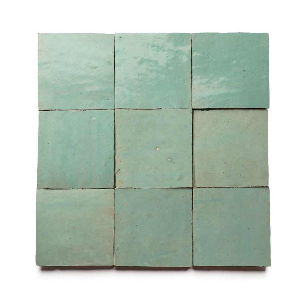 Zayan l Green Square Zellige Tile 4x4